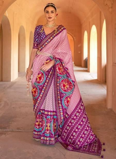 Purple Suwarna Rewaa New Latest Designer Printed Patola Silk Saree Collection 349 F